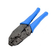 다기능 래칫 압착 플라이어 BNC 5 홀 육각 콜드 프레스 동축 케이블 RG58 RG59 RG62 도구, [01] Blue