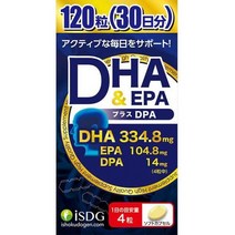 서플리먼트 DHA＆EPA DHAEPA 플러스 DPA 120정 B0140FNRZA, One Size, One Color