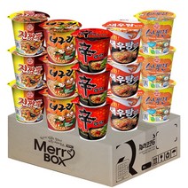 소컵라면세트 15개(신라면3+얼큰한너구리3+새우탕3+진짬뽕3+스낵면3), 1세트