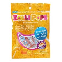 졸리팝 무설탕 막대사탕 오렌지, 3개입, 40g