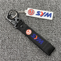 SYM 열쇠고리 키체인 펜던트, 3.빨강열쇠고리+검정펜던트