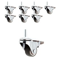 1인치 TPE 볼트브레이크형 M6 바퀴 캐스터 8개입, 1봉지