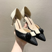 홀 오브 타임 하이힐 여성 봄 샌들 온라인 빨간색 파란색 뾰족한 미세한 발 뒤꿈치 220~250