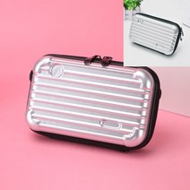 캐리어 스타일 하드케이스 파우치 실버 여행용캐리어사이즈 천캐리어 바퀴달린가방 여행가방캐리어 승무원캐리
