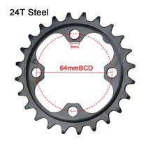자전거체인휠 크랭크암 mtb 링 chainring for shimano sram 범용, 24t 강철
