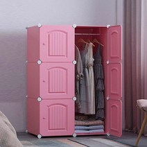 NEW DIY 핑크 도어 선반 옷장 가벼운 의류수납함, 6074혜정 본상품선택