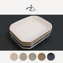 윤도자기 다인 팔각소접시 직사각 접시, 청옥