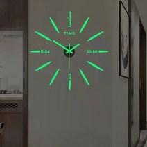 인테리어 거실 벽시계 DIY luminous wall clock 대형 horloge 3d diy 아크릴 거울 스티커 석영 duvar 현대, 022