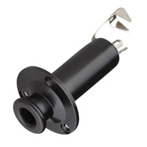 황동 1/4 스트랩 엔드 핀 출력 입력 잭 소켓 일렉기타 일렉트릭 기타베이스용 장착 나사 포함, [02] black