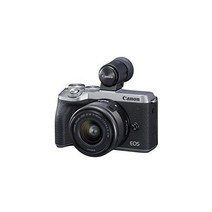 캐논 EOS M6 표시 II 미러리스 디지털 컴팩트 카메라 + EF-M 15-45mm F/3.5-6.3 is STM EVF 키트 실버, Silver_With EF-M 15-45mm lens
