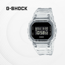 지샥 G-SHOCK 전자시계 패션 군인 군대 남자 빈티지 투명밴드 손목시계 DW5600 DW-5600SKE-7DR