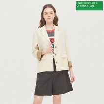 베네통 가넷 턴업 린넨 자켓 BAJK50131 IV