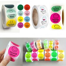 땡큐스티커 대용량 22종 다꾸스티커 스마일 답례품 (2.5cm 3.8cm), 121. 프리미엄 네온핑크ST3.5cm 100p
