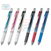 파샵 노크식 에너겔 0.5MM 판촉물 그립감좋은펜 국산펜, 흑색 1자루 0.5mm