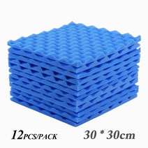 ammoom 스튜디오 방음재 방음용 계란판 30 x 30cm, 12개, 블루