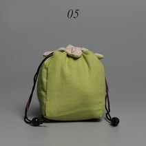 티코지 휴대용 코튼 빈 패브릭 가방 천 티포트 1 개 스트링 린넨 묶음 일일 사용 신제품 1PC, 5, 1개