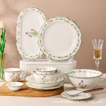 세라믹 수입 유럽풍 예쁜 꽃 그릇 모음 튤립 영국 접시 남대문 프랑스 매장 명품 화소반 일산 일본 쓰임 아울렛 레트로 무자기 브랜드 싸고 사기, 단일사이즈, J