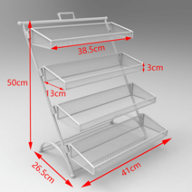 마트 진열대 간식 선반 미니 선반 팬트리 약국, 화이트 L