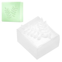 CRASPIRE 비누 스탬프 북극곰 수제 손잡이 포함 4.1cm(1.6인치) 엠보싱 장 클레이 비스킷 젤리 예술 공예 제작 프로젝트 DIY 선물 392615, Soap-leaf