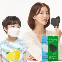 써니데이 퓨로 KF94 KF80 마스크 50매 대형 소형 여름용마스크 황사방역마스크, 화이트-KF80-대형, 1개