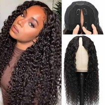 가발 v u part wig human hair no Leave out deep wig, 30인치, v 파트 180 밀도