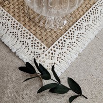 레이스천 수술&테슬 토숀레이스 2종 면 자수, A