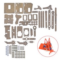 아두이노 키트 코딩 입문 교육 보드 점퍼선 SG90 MG90S 4 DOF Unassembly 아크릴 기계 팔 로봇 매니manipu, 02 orange acrylio