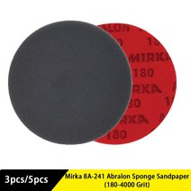 사포 Mirka 8A241 Abralon 1804000 그릿 스폰지 상딩 디스크 폼 후크 루프 5 인치 6 연마 버핑, 05 1000_01 3pcs_01 125mm
