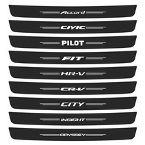 혼다 어코드 시빅 7 8 9 10 cr-v 2 3 4 5 파일럿 핏 hr-v city odyssey Insight 용 1pc 자동차 후면 트렁크 범퍼 보호 스티커, 검정 흰색, 트렁크 1pc, 조종사
