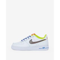 미국정품) 나이키 에어포스 1 사이즈 235mm Nike Air Force 1 LV8 White/Med. Blue/Magma Orange/Multi-Color Size 7