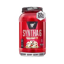 단백질 프로틴 BSN Syntha-6 Whey Protein Powder Cold Stone Creamery- Birthday Cake Remix Flavor Micellar, Berry Berry Good, 25 Servings (Pack of 1)