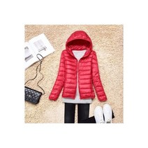 울트라 라이트 다운 자켓 여성 90% 화이트 덕 슬림 솔리드 긴팔 후드 파카 여성용 가을