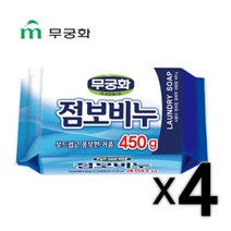 무궁화 점보비누 세탁용, 450g, 4개