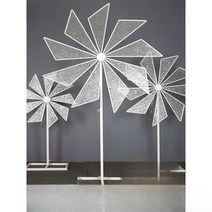 풍차 조명 웨딩 소품 장식품 럭셔리 무대 장식, 샤이니 실버 S사이즈