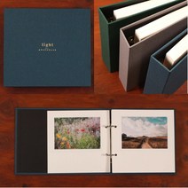 무즈앤뷰즈 4x6앨범 사진 포토북 만들기 남자친구 선물 커플 셀프 스크랩 포토 바인더, 멜란지그레이