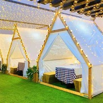 삼각 방갈로 캐노피 오두막 펜션 낚시터 야외 하우스, 2.5X2.5m 룸타입(화이트), 2.5X2.5m 룸타입(화이트)(마루없음)