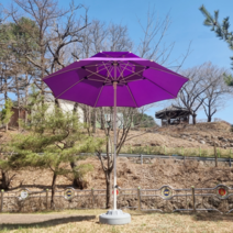 국산 캠핑파라솔 야외 감성파라솔 230cm이층파라솔 카페 접이식파라솔 비치파라솔 270cm대형파라솔, 아이보리, 화이트