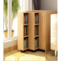 슬라이드책장 틈새 이중도어 원목 낮은 만화 사무실책장 수납함, 3. 화이트 1 책장