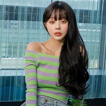 가발매니아 더썸 위그 엘피펌 통가발 하이소프트사 58cm, 내츄럴블랙, 1개