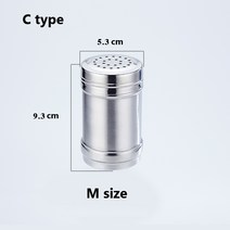 Stainless Steel Salt Sugar Bottle Rotating Cover Multi-purpose Spice Pepper Shaker Spice Jar Sea, C-M, 하나