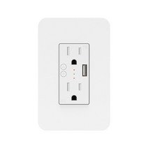 가정IOT iot스위치 누워서불끄기 융스위치 IOT 투야 와이파이 USB 벽 콘센트 미국 더블 전기 소켓 5V/2 1a, 01 WHITE