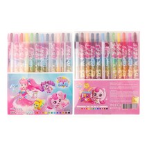 캐치 티니핑 12색 슬라이더 색연필 미술 준비물 색칠 놀이 그림 프린세스 로미 공주 여아 학용품, 단품