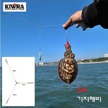 키우라 삼색가지채비 K-200 쭈꾸미갑오징어 3색채비