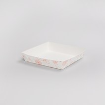 (DK) 일회용 떡포장 접시 사각 종이 용기 트레이 DK-8호 1박스 1200개