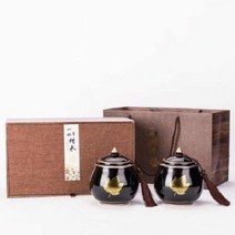호화랑 중국 전통 수공예 보이차 다구 차도구 도자기 다기세트 차보관통 선물세트 일맥상승 찻잎통 gsg009, E 타입, 1개