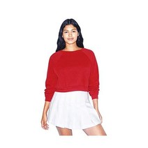 아메리칸어패럴 여성용 플렉스 플리스 래글런 크롭 긴소매 스웨트셔츠