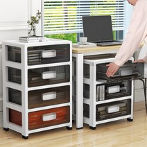 서랍형 침대 수납 테이블 수납장 서랍 형 플라스틱 다층 사무용 파일 마감 상자 옆 책상 선반 아래, [27] 블랙펌핑으로 58와이드화이트프레임 [5겹] 구, [01] 1