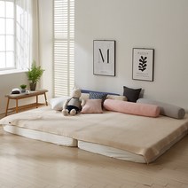 샤르르 포레 오가닉 60수 피그먼트 워싱 침대패드 이스턴킹 200x230, 아이보리