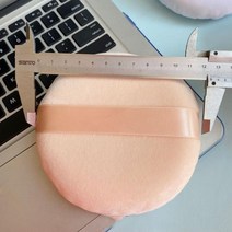 초대형 파우더 퍼프 화장 팩트 쿠션 메이크업 실기 연습 번짐 방지 라지, 핑크, 1개