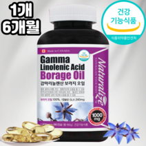 감마리놀렌산 보라지 오일 GLA 캐나다 직수입 완제품 1000mg 180캡슐 6개월
